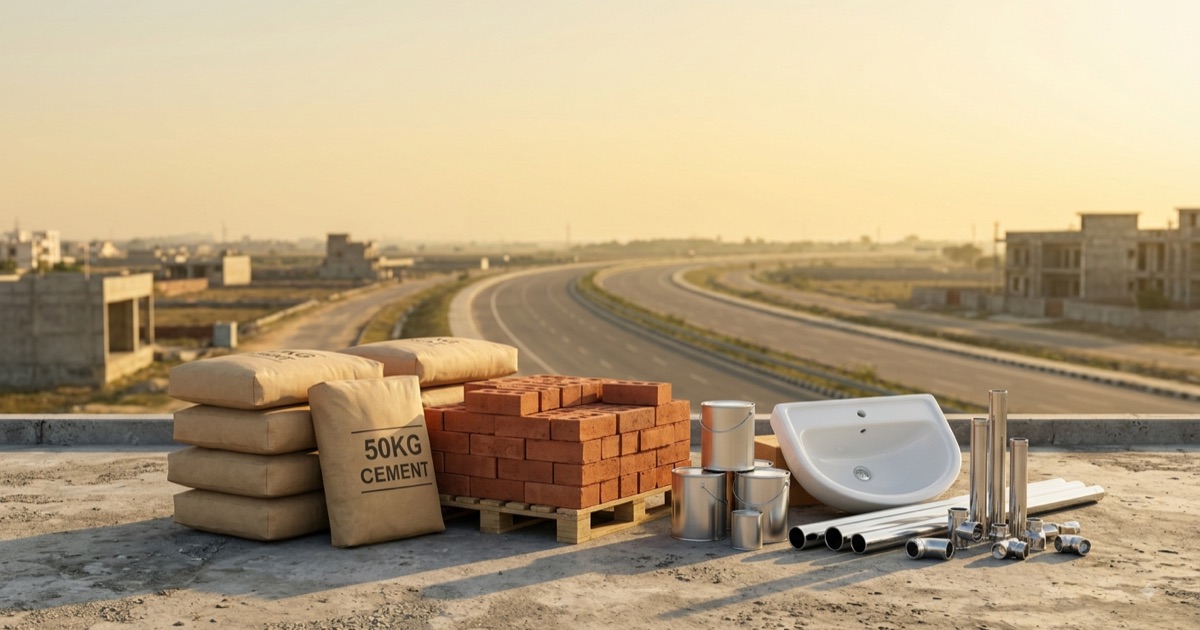 Cement, bricks, paints, sanitaryware and fittings delivered in Greater Noida by TotalGhar